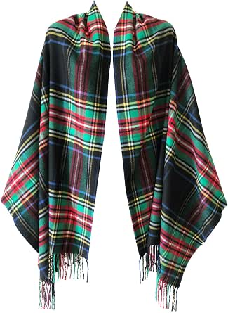 Sciarpa XXL Unisex KARMA.DIEM – Tartan Scozzese, 180x68 Cm, In Tessuto Morbido Effetto Cashmere, 7 Colori Eleganti