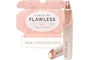 Finishing Touch Flawless Brows Eyebrow Hair Remover for Women, Electric Eyebrow Razor for Women with LED Light for Instant and Painless Hair Removal