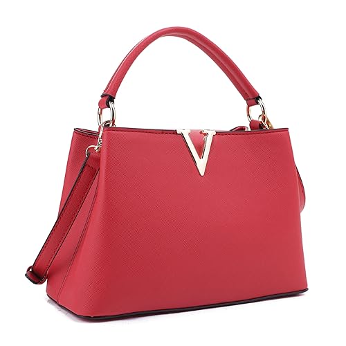 EVVE Women's Small Satchel Bag Classic Top Handle Purses Fashion