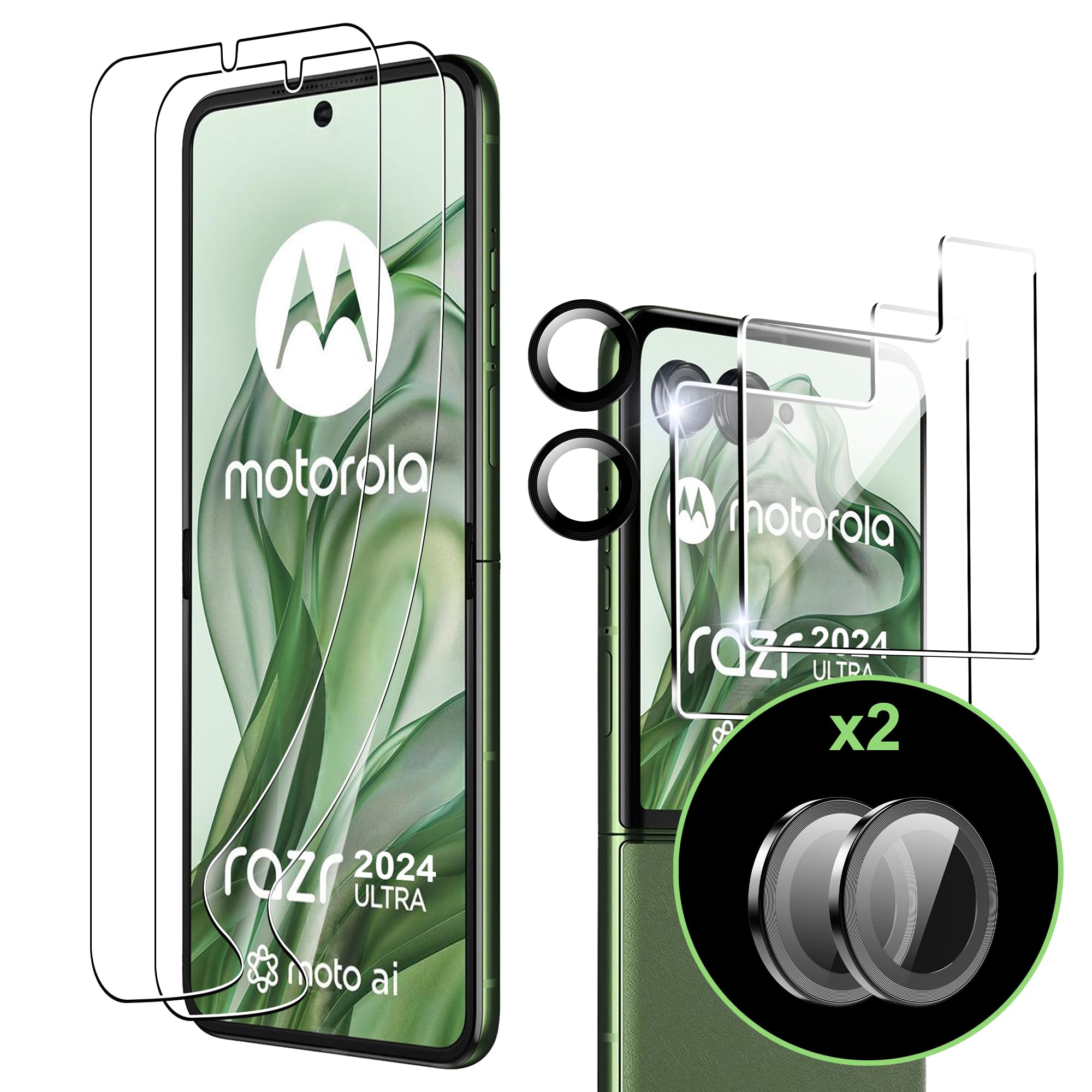 Photo 1 of Suttkue for Motorola Moto Razr+/Plus 2023 Screen Protector?Self-Healing TPU Film with Camera Lens Protector, Case Friendly, HD, Anti-Scratch, 2+2+2 PACK(not glass)