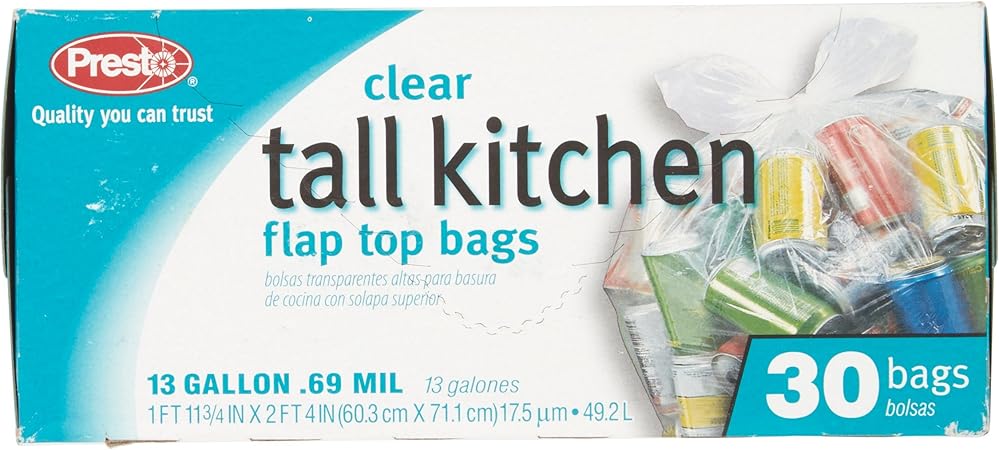 clear kitchen garbage bags