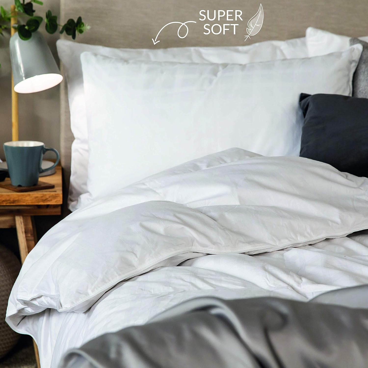 Snuggledown Hungarian Goose Down Pillow - 80:20 Ethically Sourced Fill for Front & Back Sleepers, White, 1 Pillow - Image 4