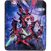 Deadpool Marvel Comics Corps Raschel Throw Blanket | Soft Polyester Cover for Sofa, Bed | 50 x 60 Inches