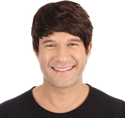 Bristol Novelty BW305 Male Wig Short Brown One Size Halloween