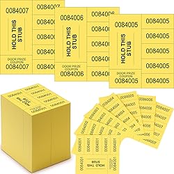 Kosiz 1000 Sheets 5 Bid Raffle Ticket Numbers