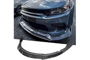 NEESPOC Front Bumper Lip Splitter Spoiler Fit for Dodge Charger SRT Hellcat Widebody 2020-2023 Accessories Air Chin Body Kit (Carbon Fiber Coated)