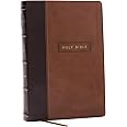 KJV Holy Bible with Apocrypha and 73,000 Center-Column Cross References, Brown Leathersoft, Red Letter, Comfort Print: King James Version