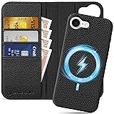 SHIELDON Wallet Case for iPhone 16e 5G, Genuine
