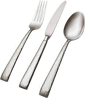 Hampton Forge Signature Brocade Hammered 20-Piece Flatware Set, 367B020HBB