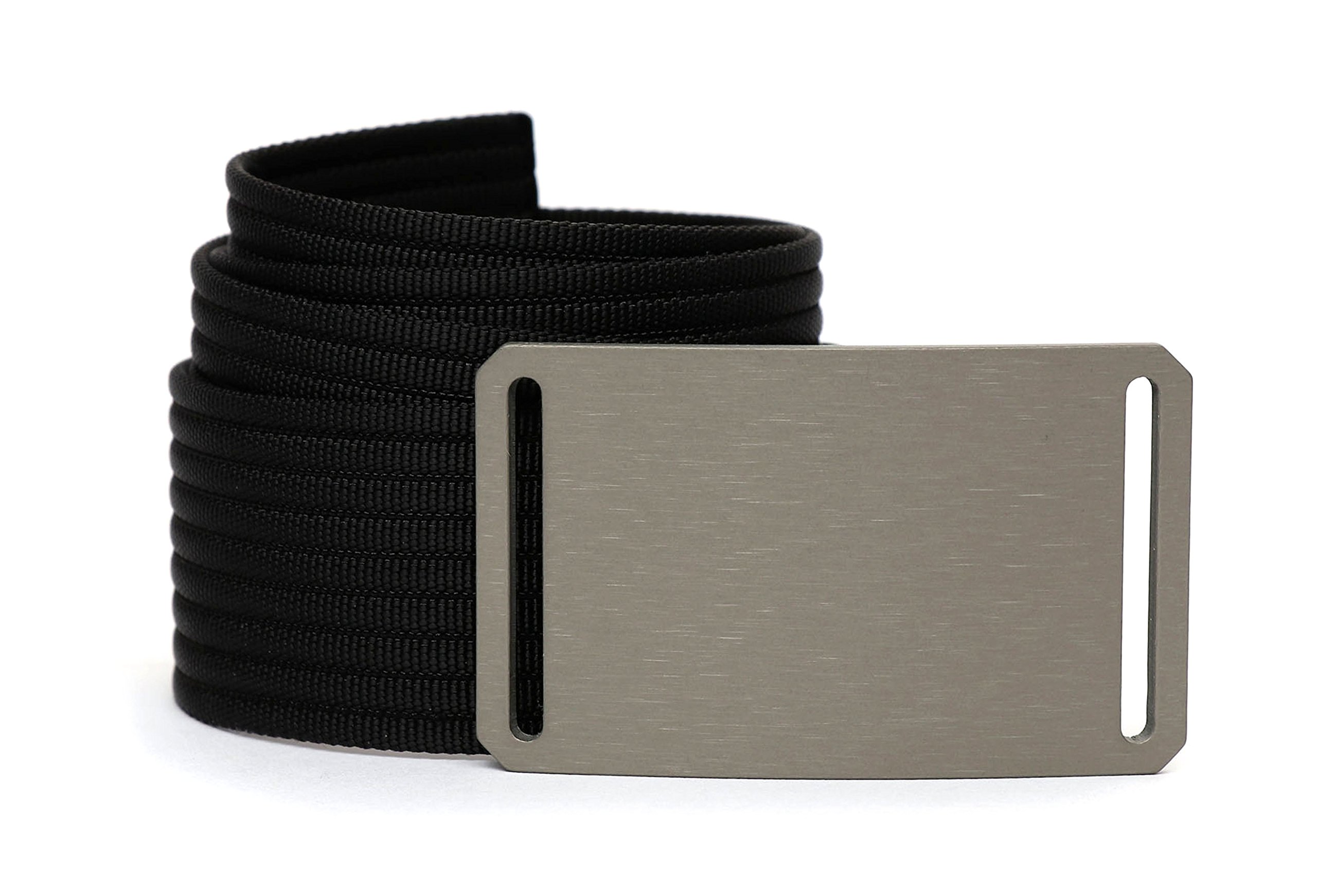 GRIP6 Adjustable No Holes Men's Belt (36, Gunmetal w/Black) Amazon