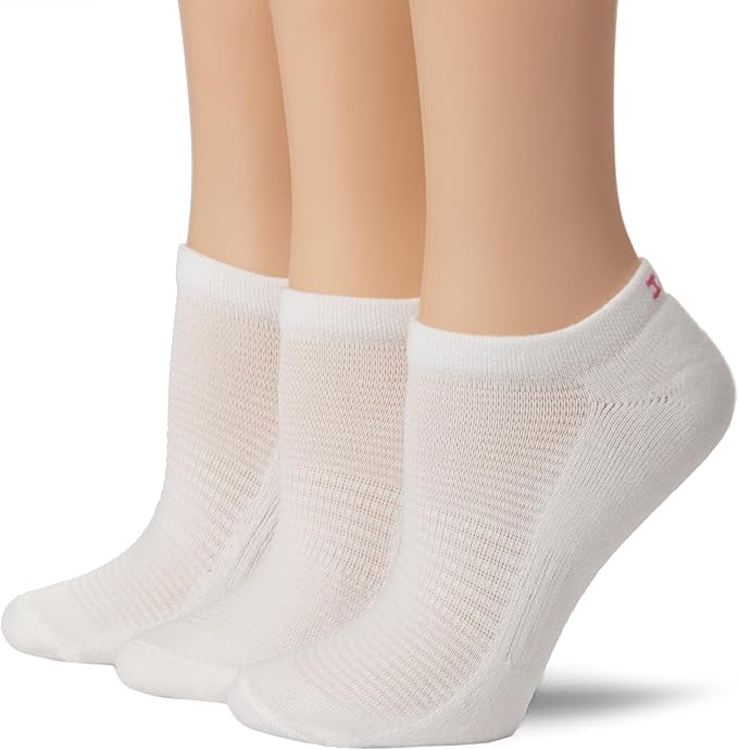 Izod Womens Low Cut With Cool Max 3 Pair Pack Sock, White/Bright Accent