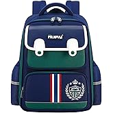 JiaYou Lightweight Primary School Backpack Large Capacity Bookbag Water-Resistant Daypack for Boys and Girls(Green,17 Liters)