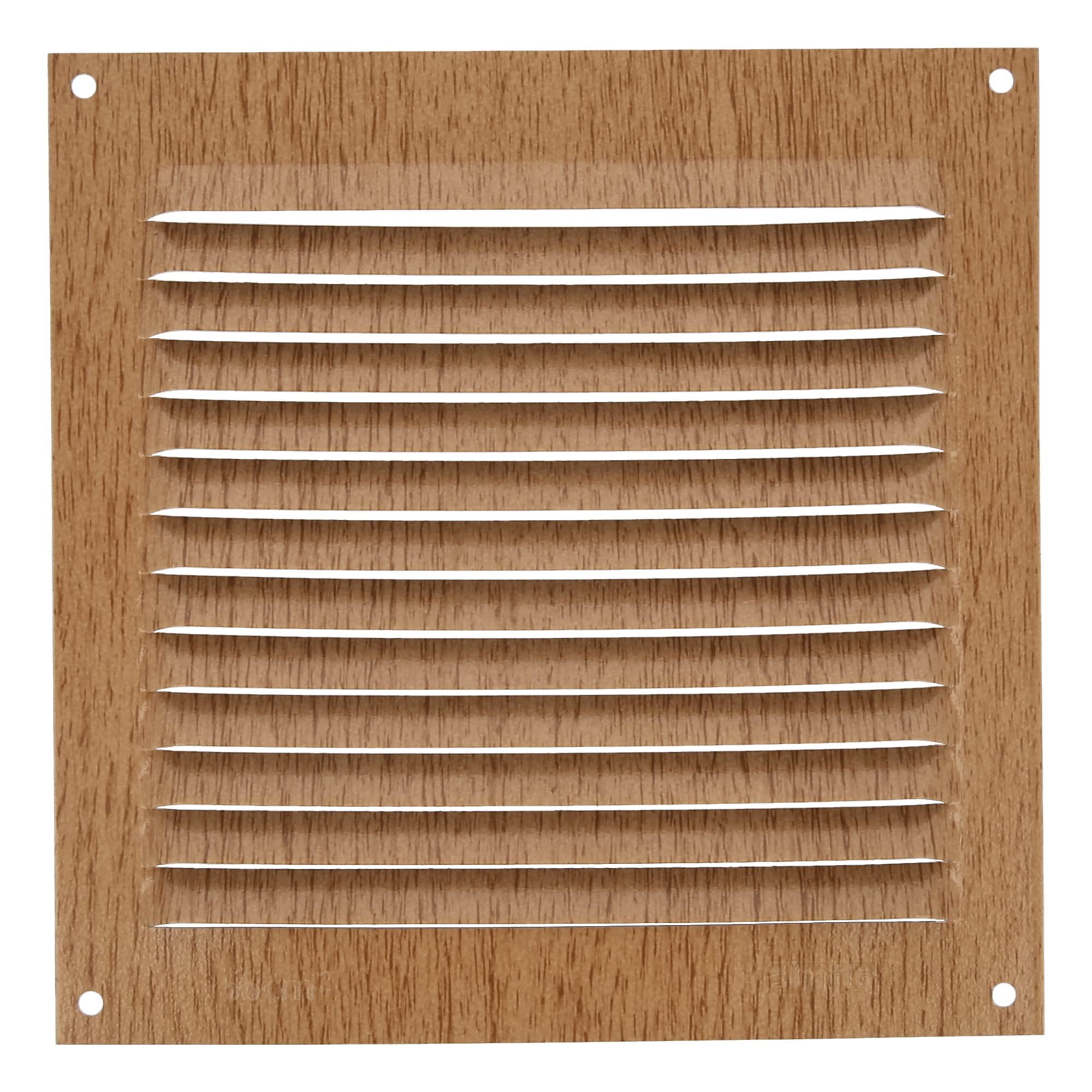 Amig - Square Aluminium Grille | Ventilation Grills for Air Outlet | Ideal for Kitchen and Bathroom Ceiling | Dimensions: 150 x 150 mm | Colour: Wood — image 1