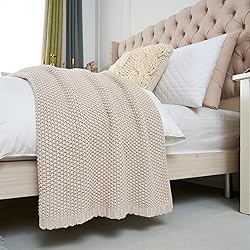 Longhui bedding Chunky Cable Knit Throw Blanket