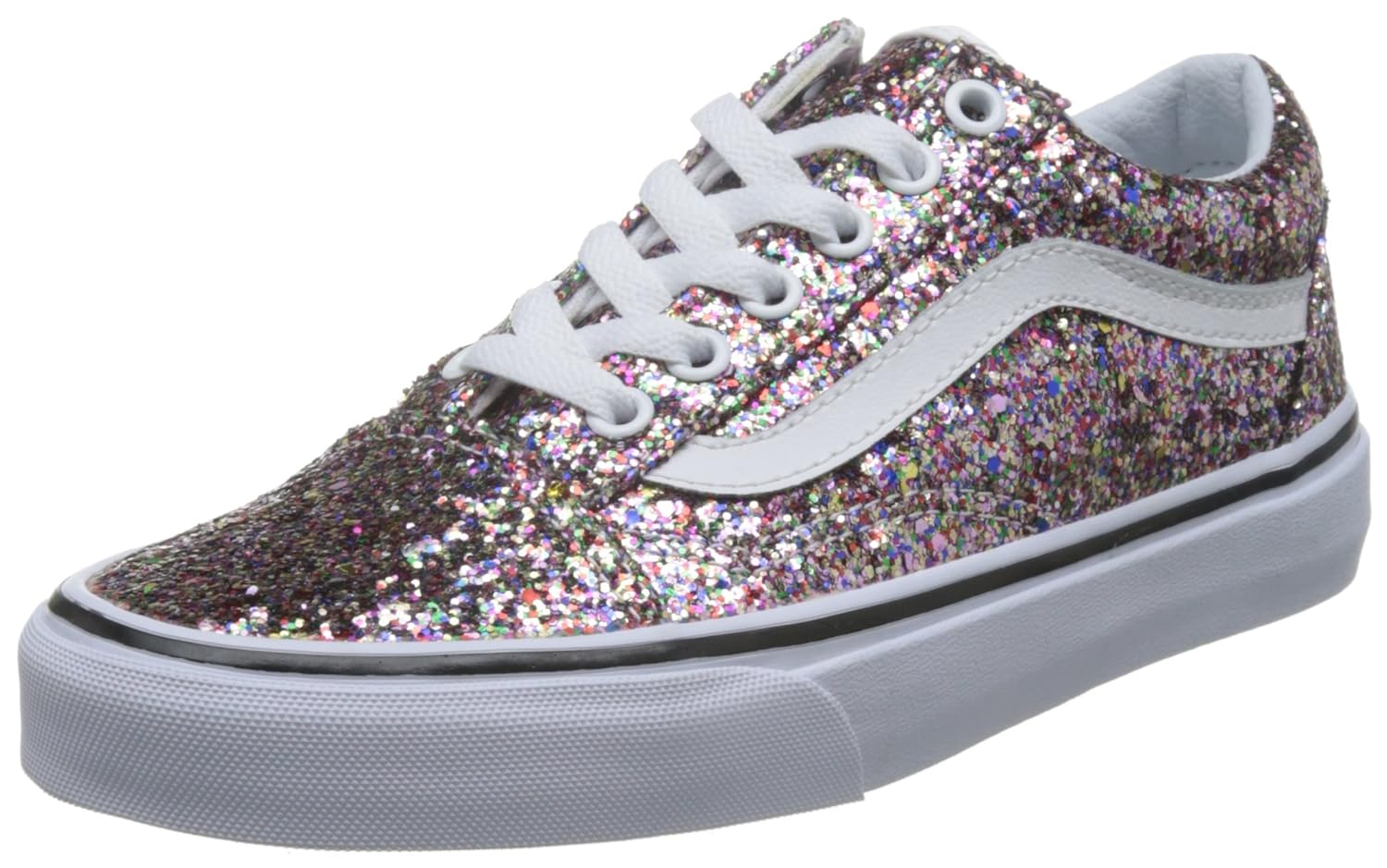 vans chunky glitter old skool womens shoes
