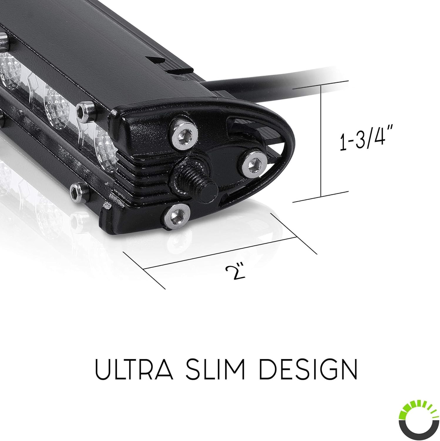 2pc 7" Ultra-Slim Single Row Off Road CREE LED Light Bar [1530lm] [18W] [IP68 Waterproof] [12V - 24V] Fog/Driving/Work Lights for Trucks ATV Cars - 60 Degrees Flood Light: Automotive