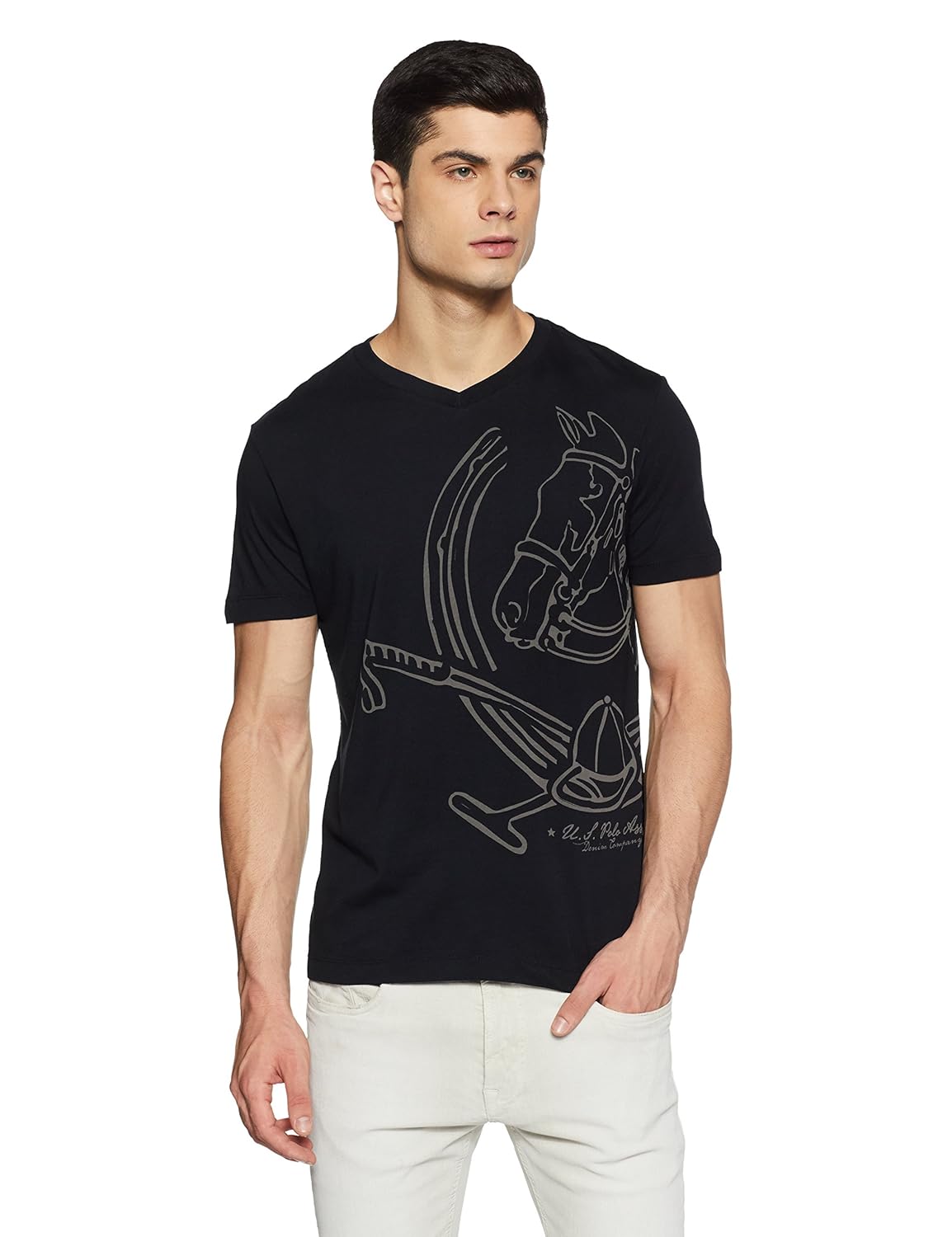 us polo association men's geometric print regular fit t-shirt