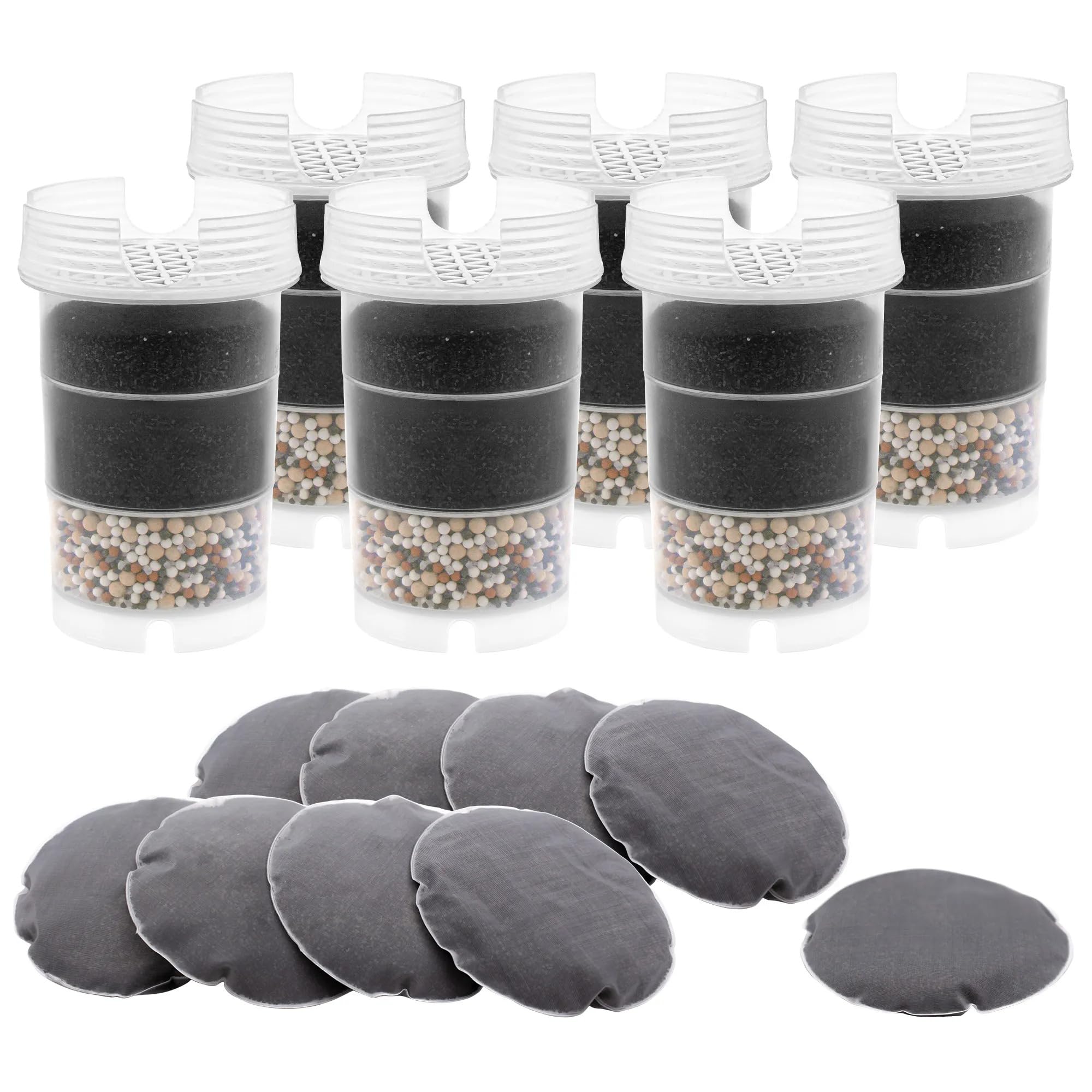 Lime Filter set and AcalaQuell water filter cartridges for 1 year supply | 6 water filter cartridges | 1 Lime Filter Set with 9 lime filter sachets for AcalaQuell One / AcalaQuell Swing/ AcalaQuell Sunny