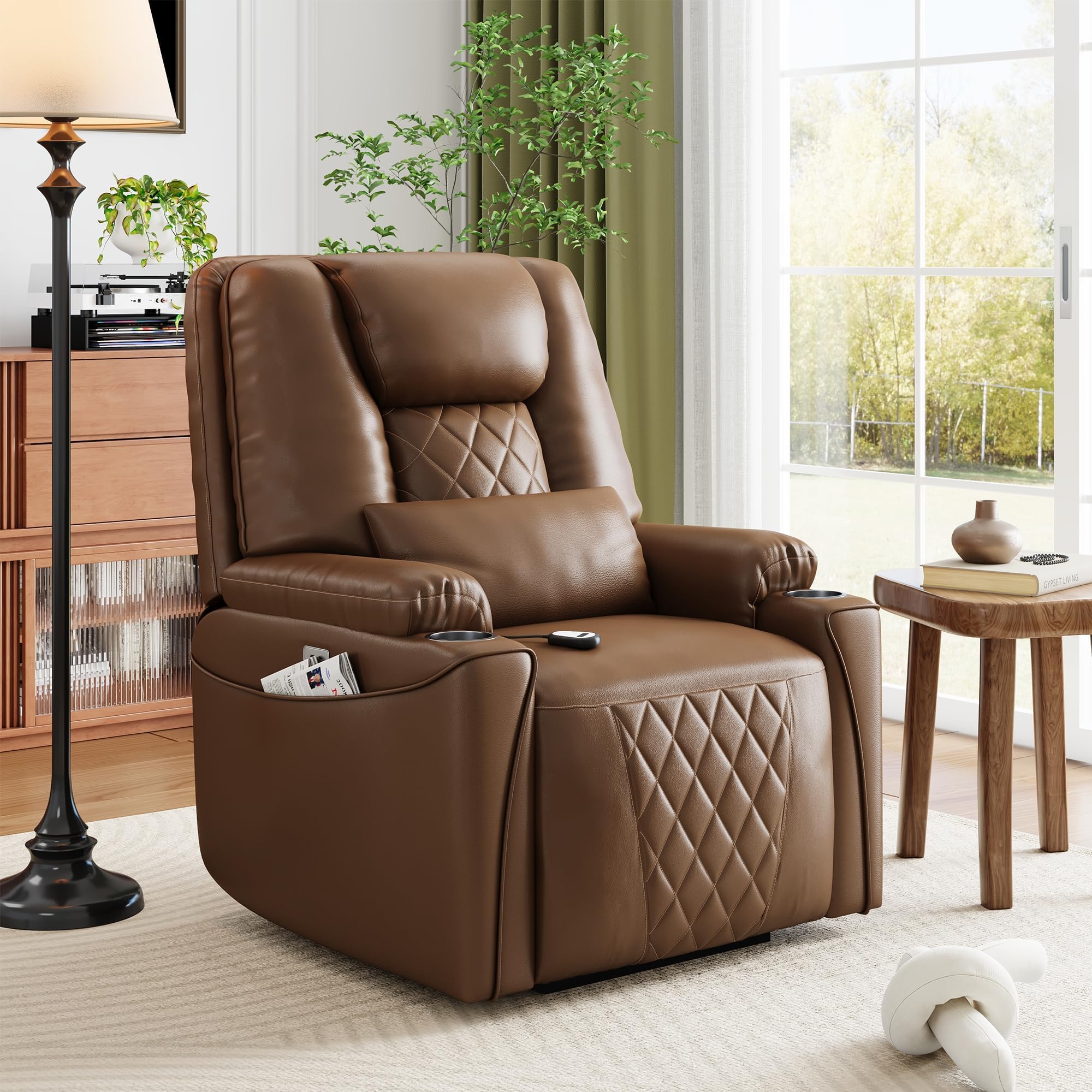 Photo 1 of ==== SEE NOTES === Power Lift Recliner Chair Sofa, Electric Recliner Chair for Seniors, Stand Assist, USB Charging Ports, Cup Holders, Side Storage Pockets, Remote Control, Home Theater Seating for Living Room, Brown