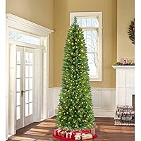 SHareconn 6ft Premium Prelit Artificial Pencil Spruce Christmas Tree with Remote Control, 240 Warm White & Multi-Color Lights