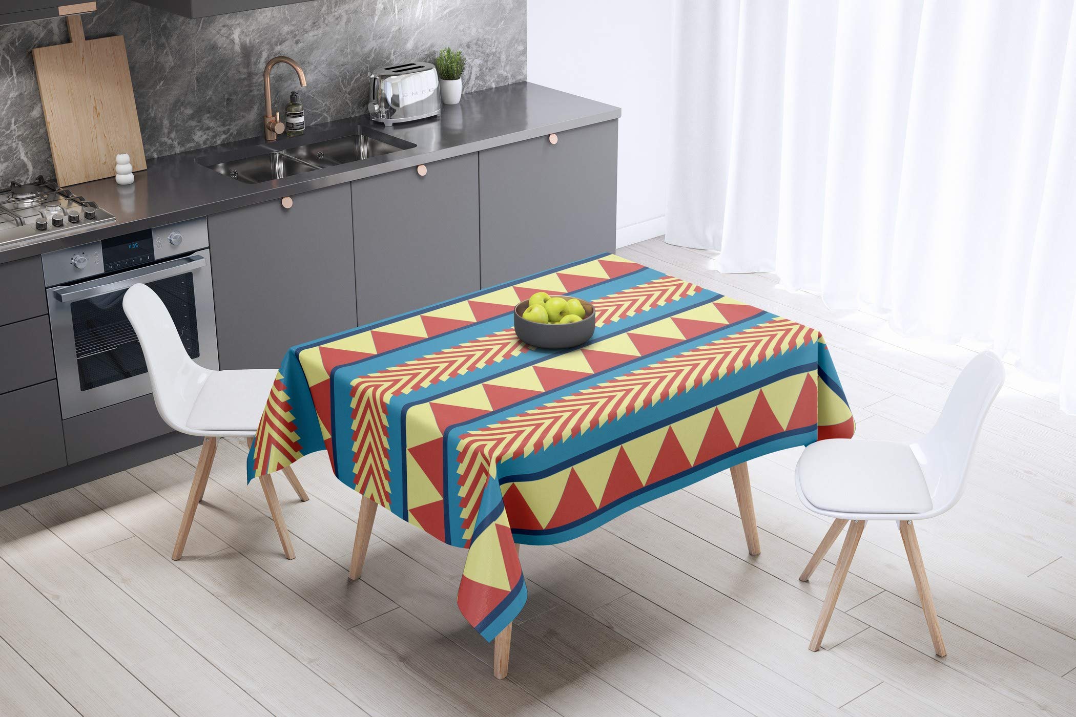 Bonamaison Kitchen Decoration, Tablecloth, 140cm x 140cm - Designed and Manufactured in Turkey
