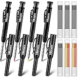 Hiboom 4 Pack Carpenter Pencils Set with 24
