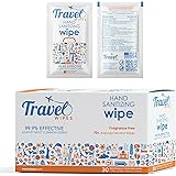 HAND SANITIZING TRAVEL WIPES - Individually Packed Premium Hand Sanitizing Wipes for Travel, Home, Office, School, etc. with 