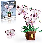 Flowers Botanicals Orchid Building Set - Artificial Flower Building Blocks for Adult Women, Bonsai Plants Indoor Home Office Desk Decor Christmas Birthday Gift for Adults Kids Girls 6-12 (323 PCS)