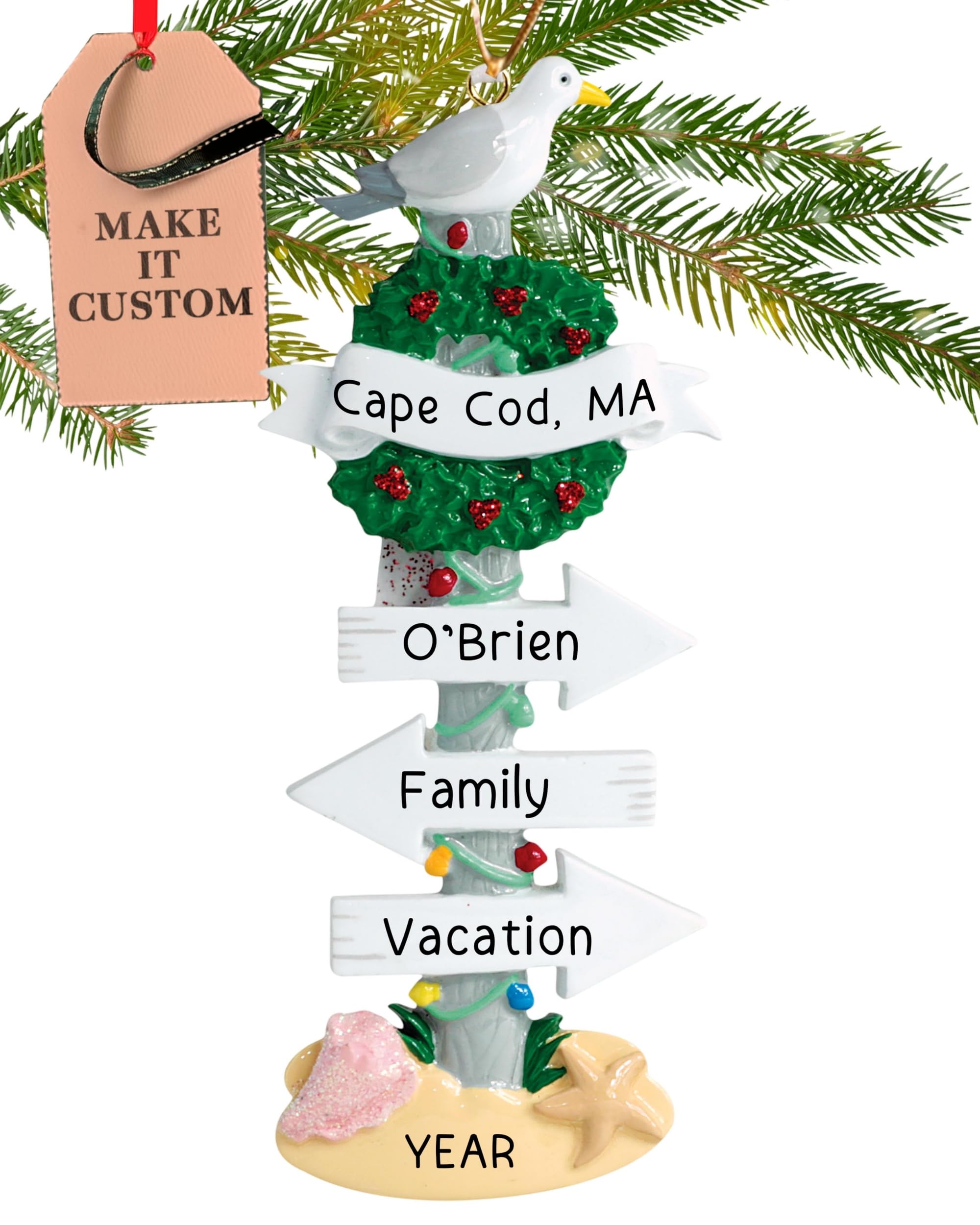 Personalized Beach Ornament 2025 | Free 24h