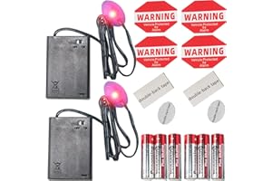 EXTGUDS Fake Car Alarm, Dummy Car Alarm,(Batteries Included) Red LED Light Simulate Imitation Security System, Warning Anti-Theft Flash Blinking Lamp (Red Light-2 Pack)