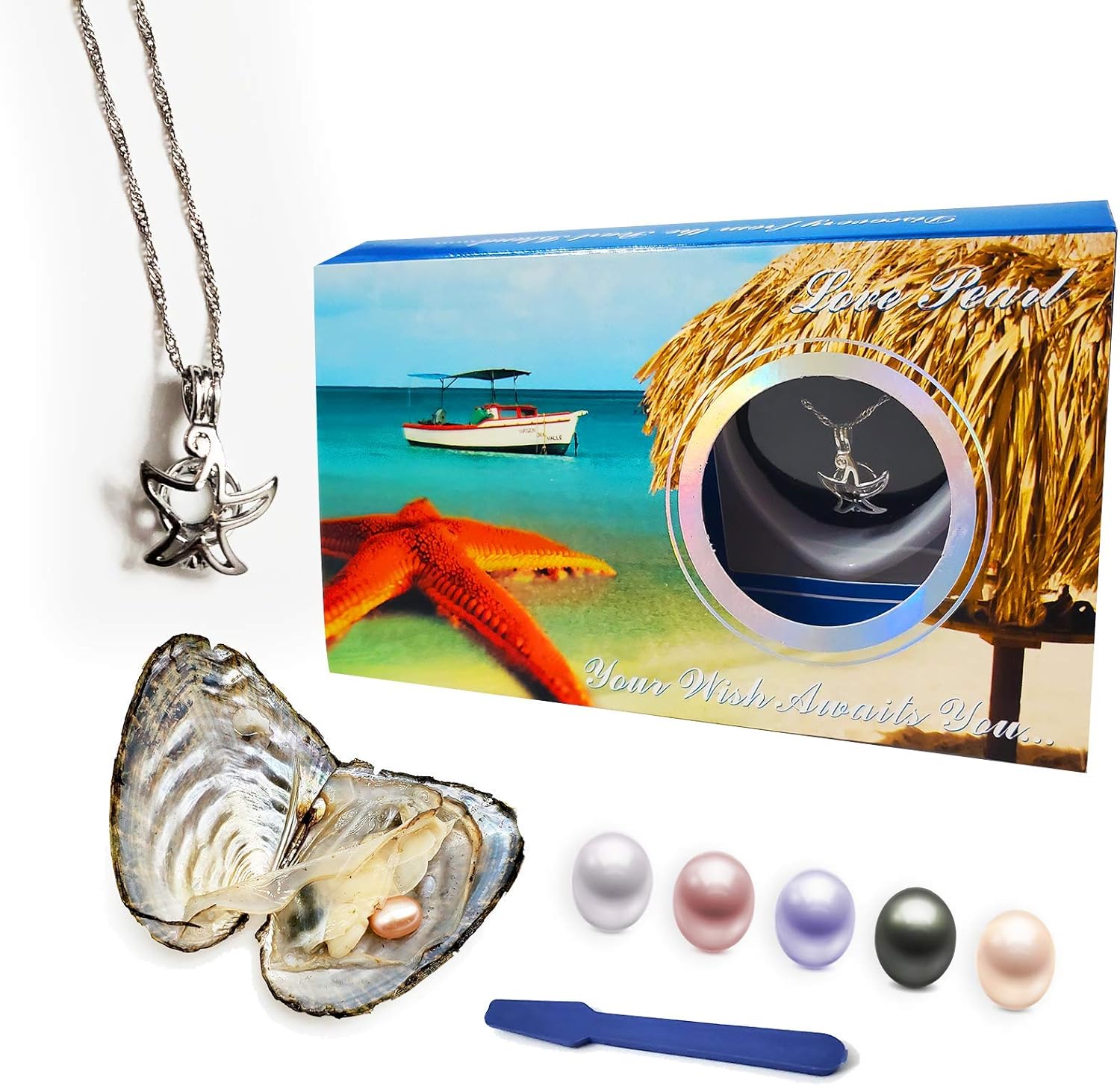 ORCHKID Oyster Pearl Necklace Kit, DIY Necklace Making Kit, Mysterious