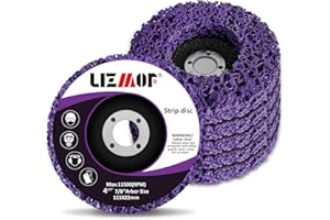 LIZMOF Stripping Wheel, Strip Discs for Angle Grinder, Rust Remover Wheel for Clean and Remove Paint Rust and Oxidation，4-1/2" x7/8'', 5PACK