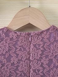 Flower Girl Dress, Lace Dress 3/4 Sleeve Dress