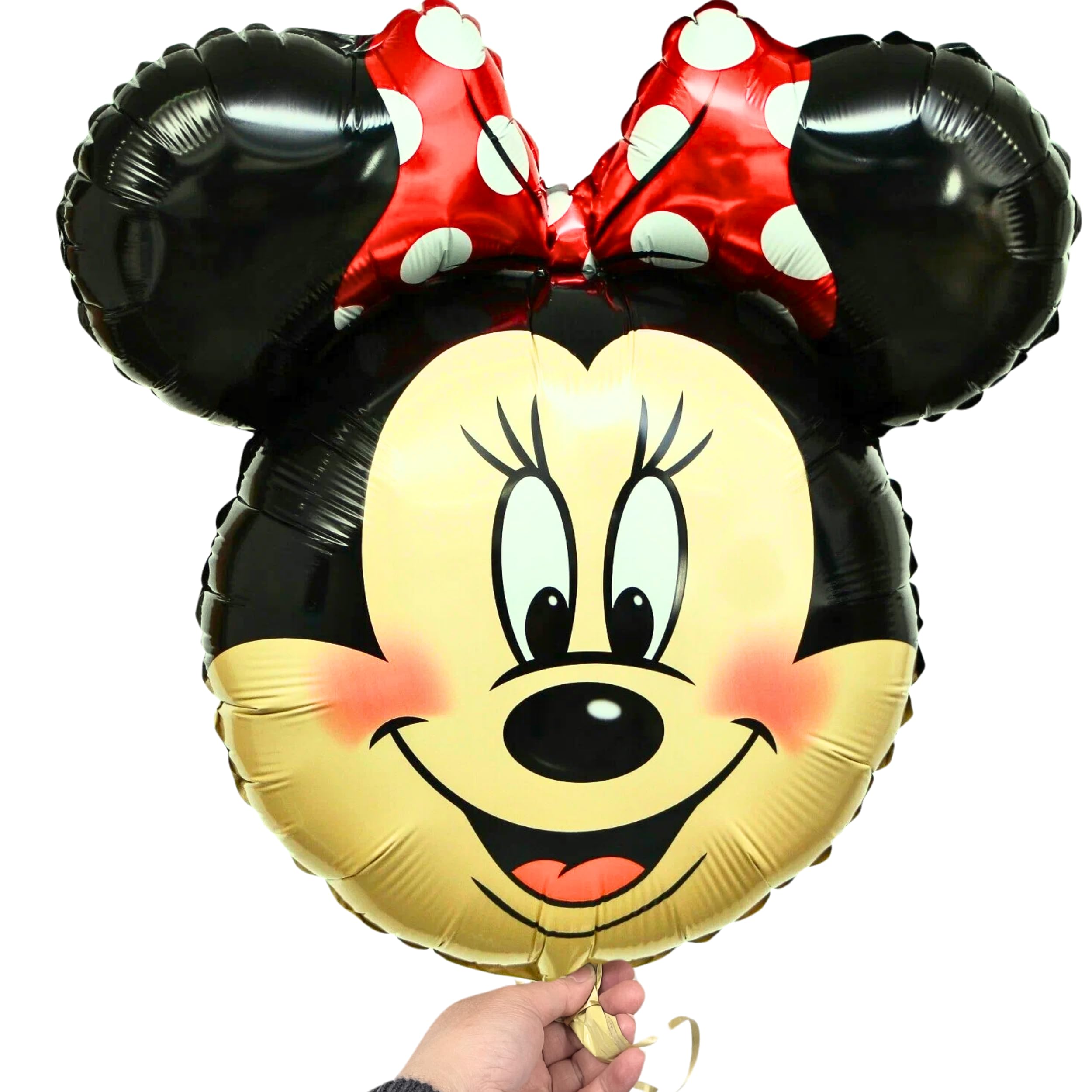 34" Minnie Mouse Shaped Foil Balloon With Red Bow