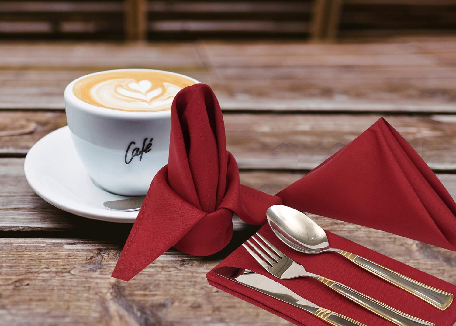 Ruvanti Kitchen Cloth Napkins 12 Pack (18"X18") Dinner Napkins Soft and Comfortable, Reusable Napkins, Durable Linen Napkins, Perfect Table Napkins/Burgundy Napkins for Family Dinners, Weddings: Home & Kitchen
