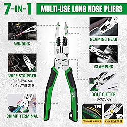 SK 3-Piece Pliers Set, 8-Inch Multi-use Noodle Nose