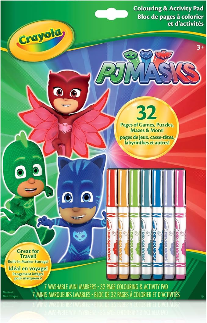 Amazon.com: Crayola Colouring & Activity Book PJ Masks: Toys & Games