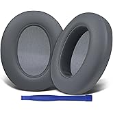 SOULWIT Earpads Cushions Replacement for Sony WH-XB910 XB910N Extra Bass Noise Cancelling Headphones, for Sony WHXB910N Headset, Ear Pads with Soft Protein Leather, Noise Isolation Foam - Grey
