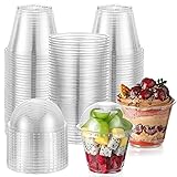 AOZITA 50 Sets, 9 oz Clear Plastic Cups with Dome