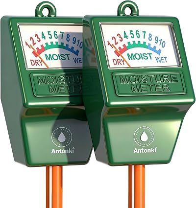 Antonki 2 Pack Plant Water Meter Soil Moisture Hygrometer Sensor Kit