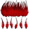 THARAHT Rooster Saddle Hackle Feathers Natural Loose Bulk 100pcs 5-7 inch 12-17cm for DIY Dream Catcher Decoration Feathers