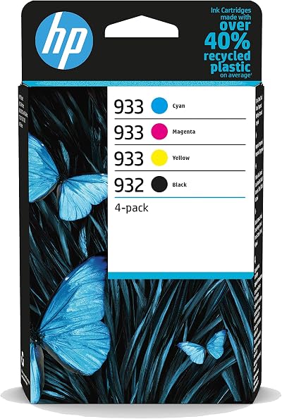 HP 932/933 4-Pack Original Ink Cartridges Black Cyan Magenta Yellow