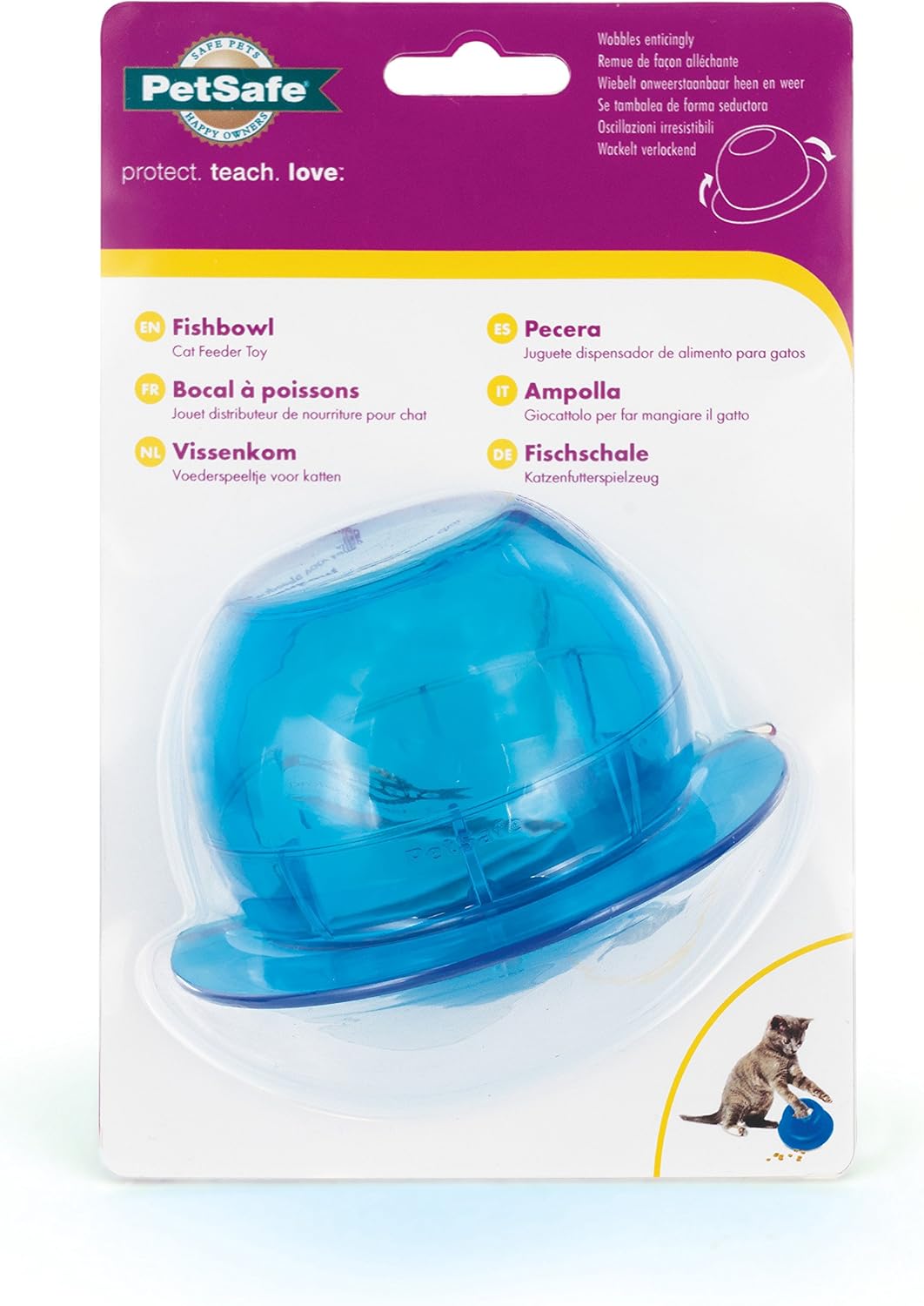 PetSafe Fishbowl Cat Feeder Toy, blue - Image 3