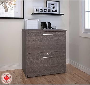 Bestar Sutton Grey Lateral File Cabinet Amazon Ca Office Products