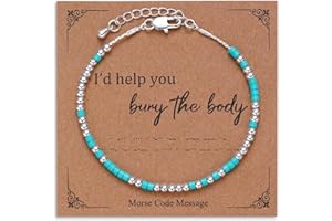 GINAZL Morse Code Bracelet: I'll Help You Bury the Body, Friendship Bracelet Couple Bracelets Birthday Gifts for Women