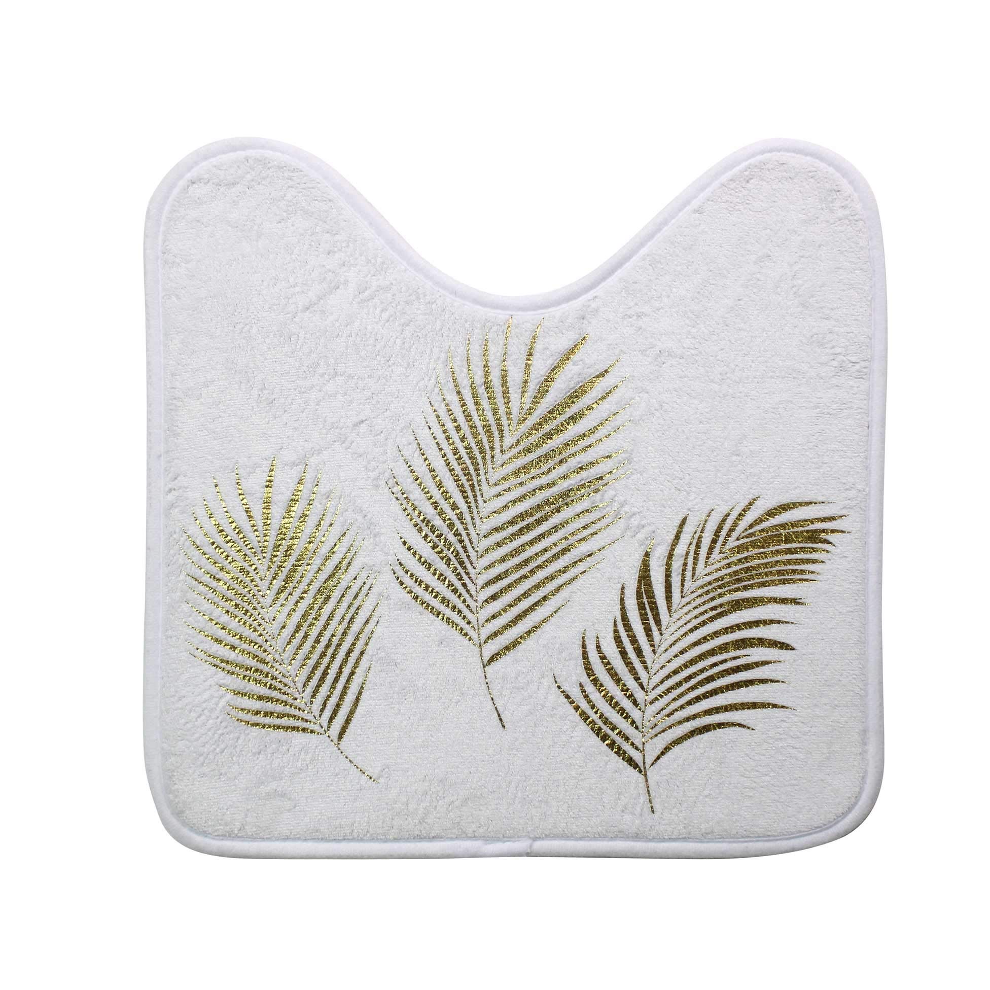 DOUCEUR D'INTERIEUR Contour Toilet Mat, Microfibre, Orbella White, 45 x 45 cm