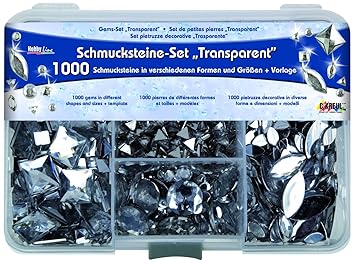 Kreul 49640 - Schmucksteine Set, für die Gestaltung von modischen Accessoires und zur Gestaltung im Home Deco Bereich, 1000 t