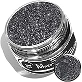 Matio Silver Black Mica Powder for Epoxy Resin, 1.8oz/ 50g Pearlescent Effect Mica Powder Natural Color Pigment for Soap Making, Bath Bomb, Candle Dye,Resin Craft,Paint,Nails Art,Jewelry,Slime Pigment