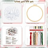 JSRQT Christmas Embroidery Starter Kit for Beginners with Hoop and Threads view 3