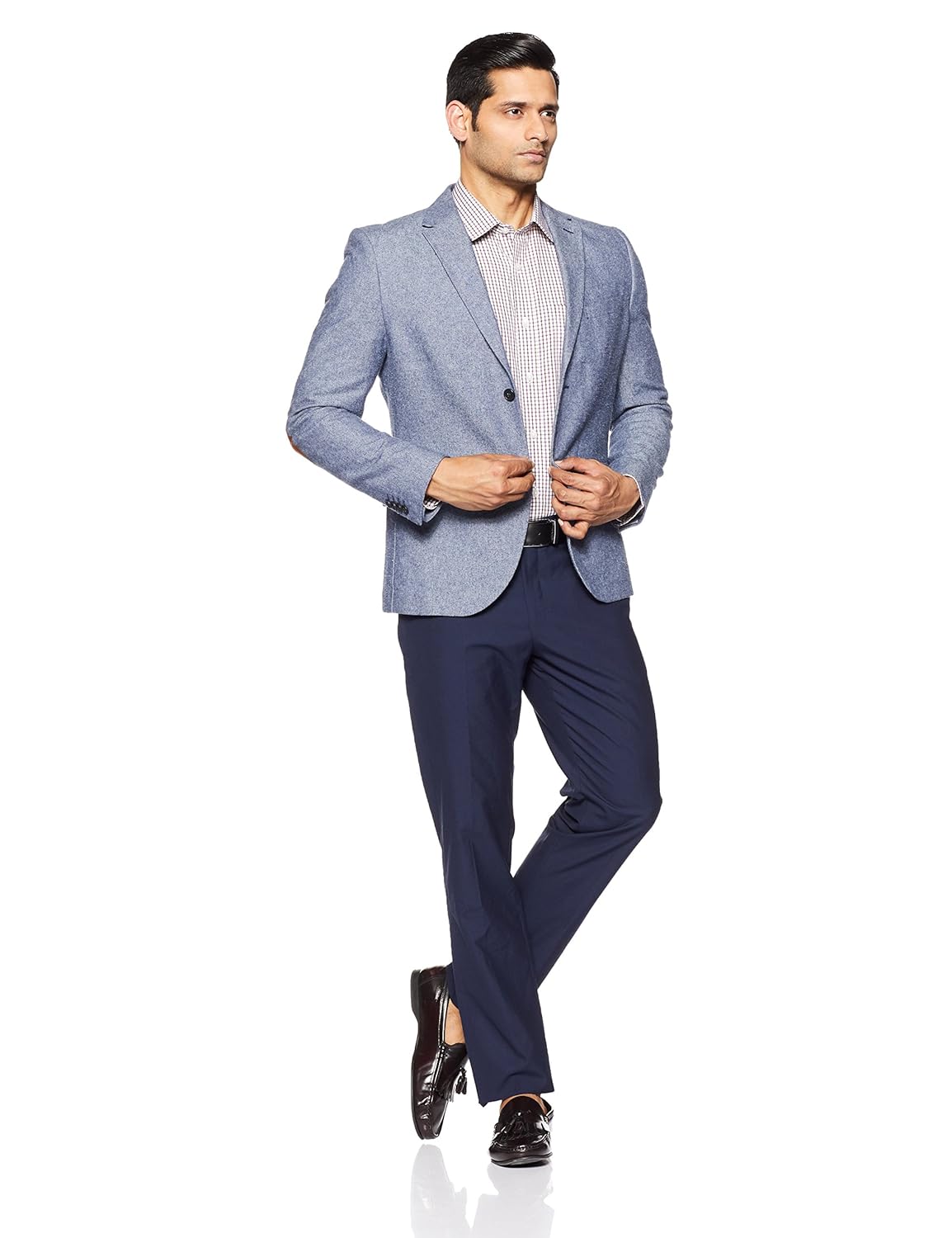 symbol amazon brand men's checkered regular fit cotton formal shirt